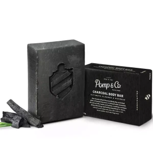 Pomp & Co. Charcoal Body Bar Soap - Mydło do ciała z węglem aktywnym - 120g