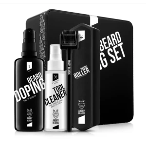 Angry Beards Roller & Doping - Zestaw na porost brody