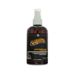 Suavecito Black Amber Aftershave - Woda po goleniu o zapachu gorzkiej pomarańczy i liści cedru - 237ml