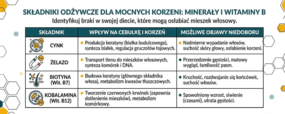 Niedobory diety a nasilona utrata włosów
