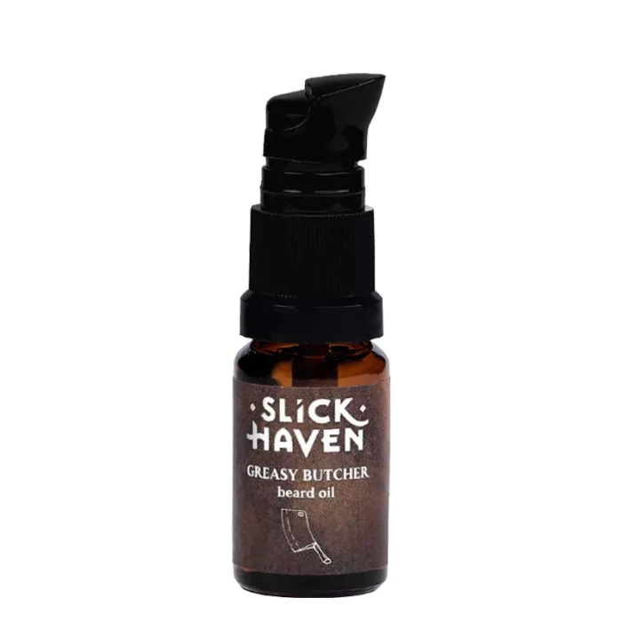 Slickhaven Greasy Butcher - olejek do brody o skórzanym zapachu 10 ml