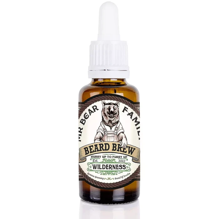 Mr Bear Family Wilderness - olejek do brody o zapachu ziołowo drzewnym 30 ml