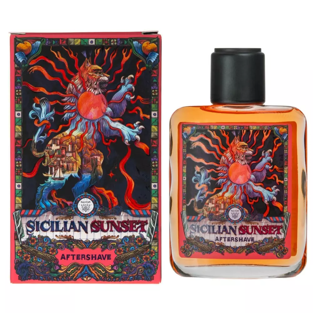 RareCraft Aftershave Sicilian Sunset - Woda po goleniu o zapachu cytrusowo-ziołowym - 100ml