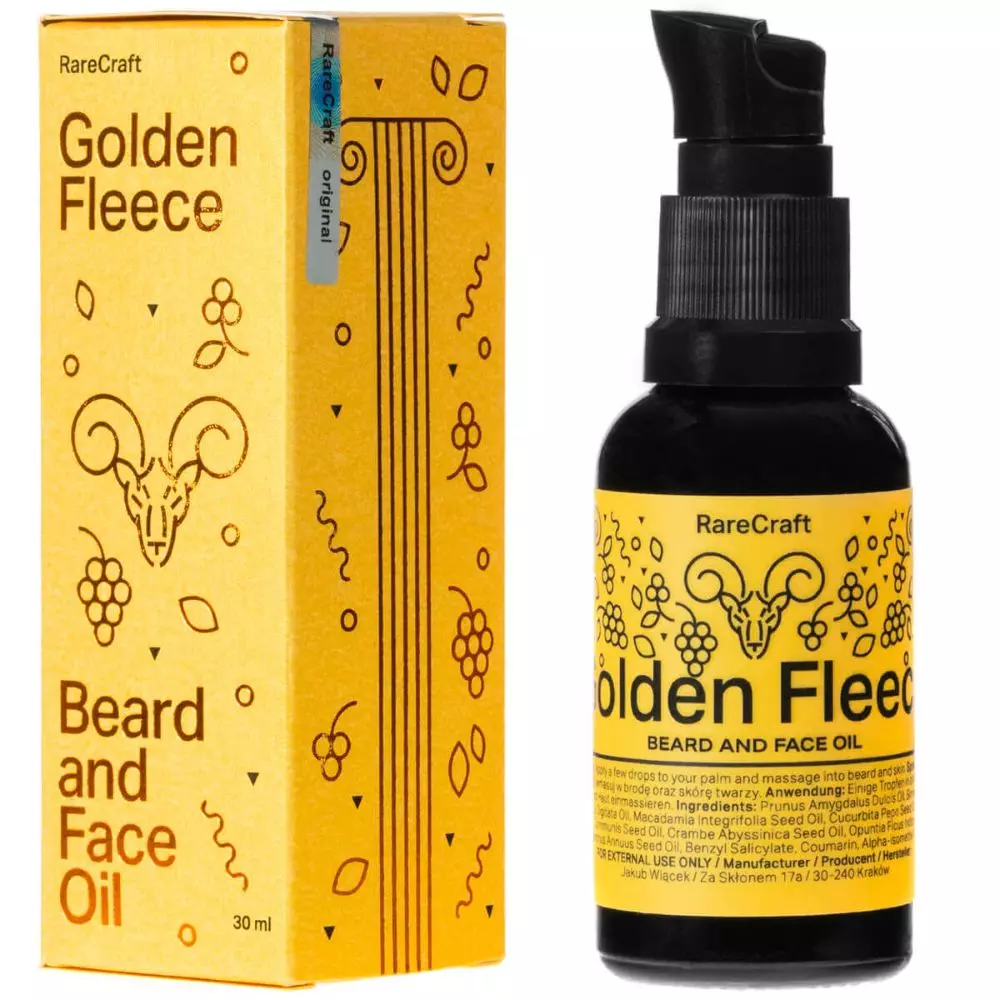 RareCraft - Olejek do brody Golden Fleece - Złote Runo - 30ml
