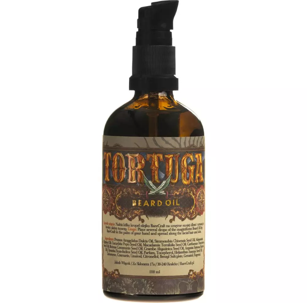 RareCraft Tortuga - Olejek do brody o zapachu rumu i karaibskich przypraw - 100ml