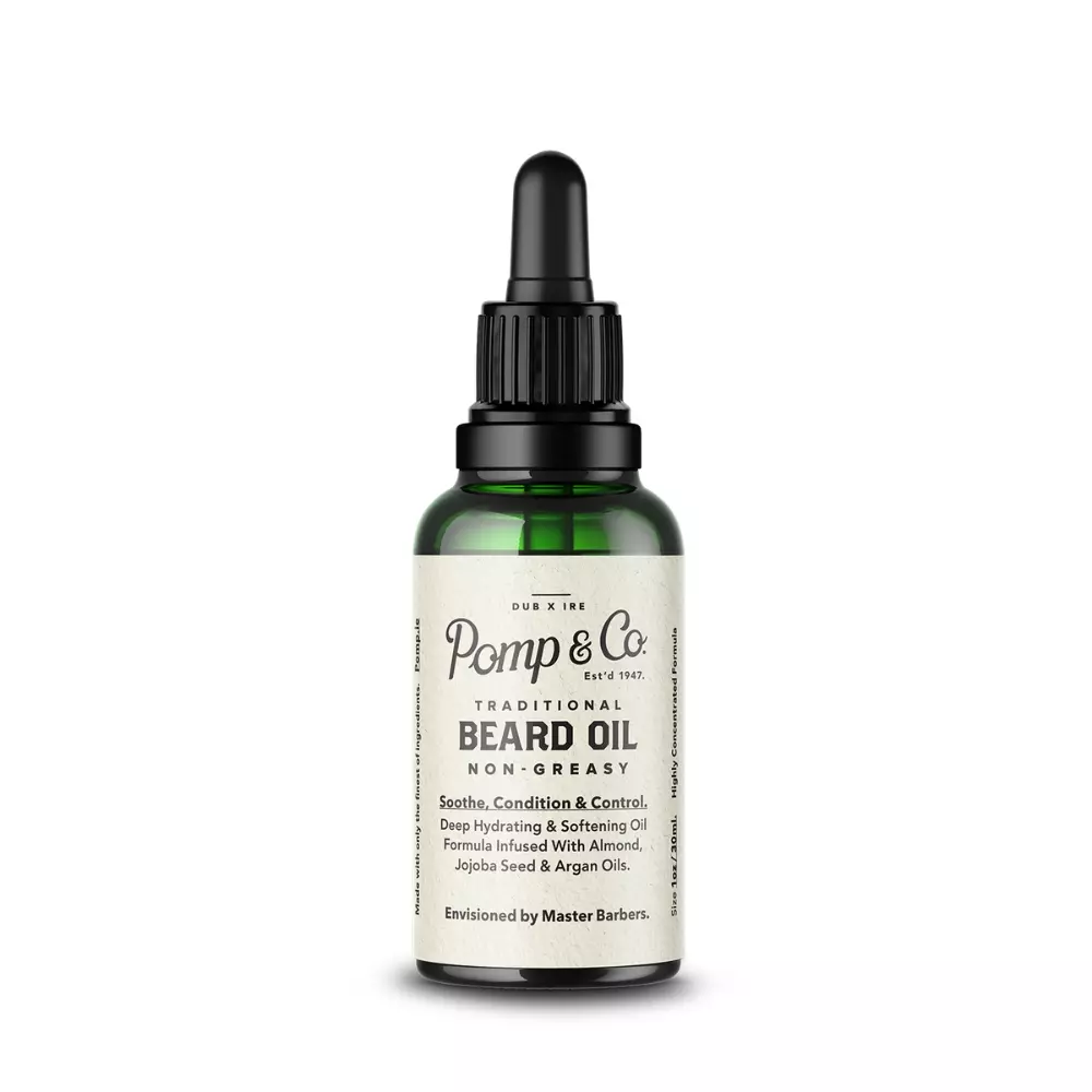 Pomp & Co. Traditional Beard Oil - Olejek do brody o zapachu limonki i pieprzu - 30ml
