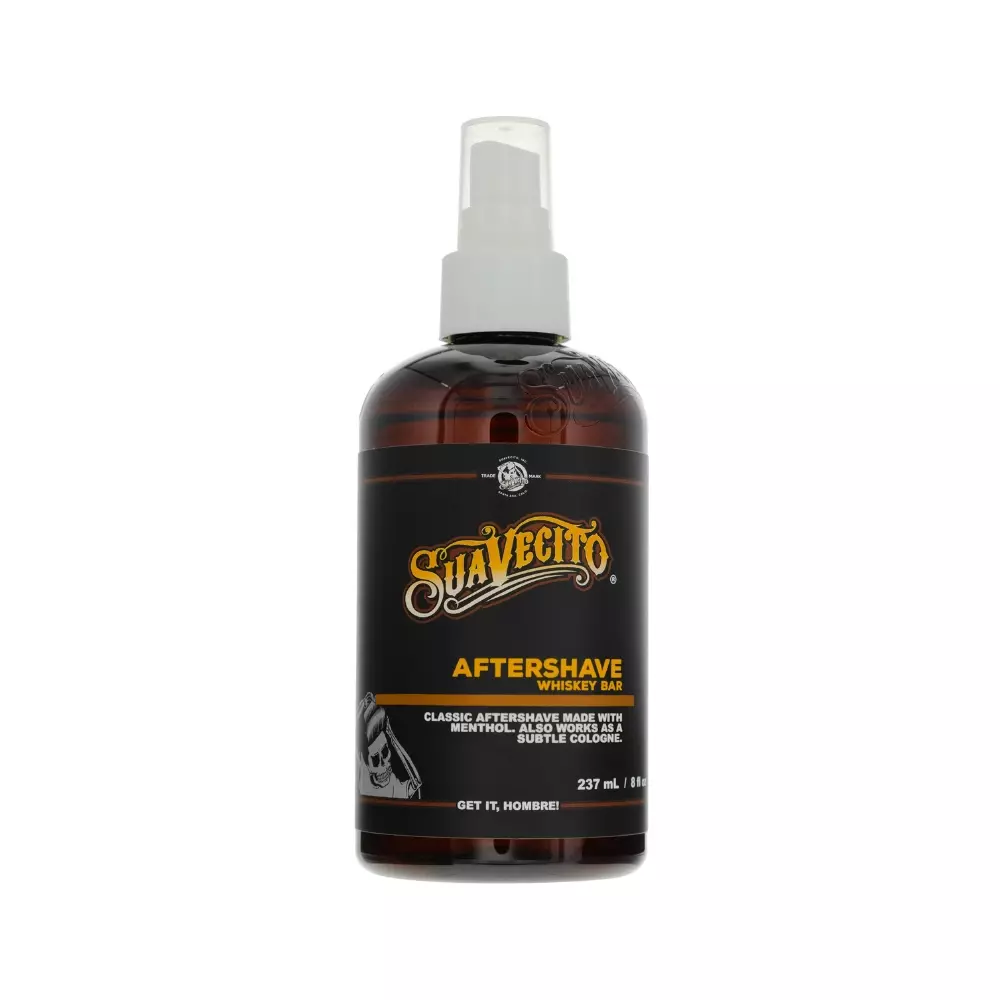 Suavecito Whiskey Bar Aftershave - Woda po goleniu o zapachu dymnego whiskey - 237ml